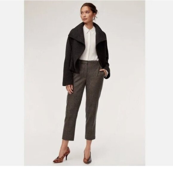 Aritzia Wilfred Grey Gimont Dress Work Pant Cashmere Wool Blend Size 4 - Picture 16 of 16